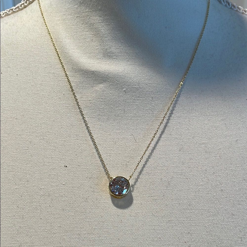 Melinda Maria Gold and Silver Necklace with Dainty Pendant